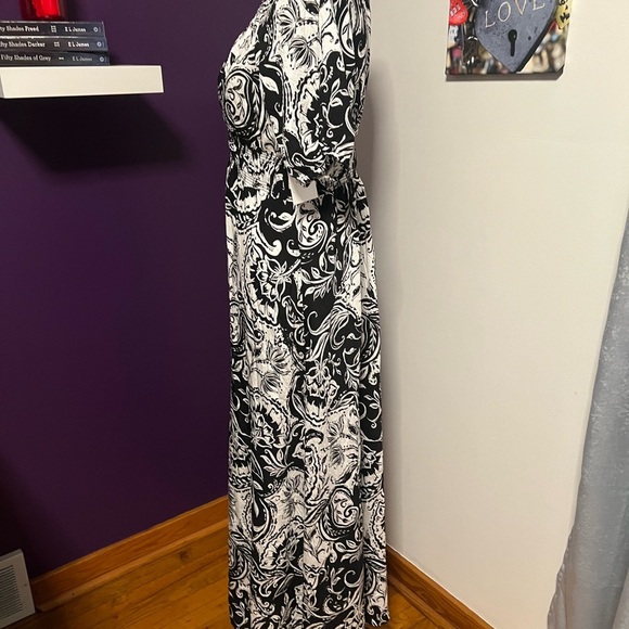 Ellen Tracy Puffy Sleeve Maxi Dress NWT - Picture 9 of 13